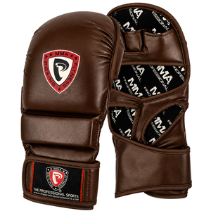 ถุงมือ MMA สำหรับฝึกซ้อมแบบสปาร์ริงและกราปลิง  แบบติดตีนตุ๊กแก  ทำจากหนัง PU สำหรับการฝึกซ้อม  ขายส่ง รับผลิตแบบ OEM และติดฉลากส่วนตัว - Product Image 5