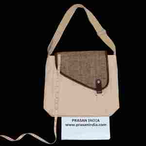 Premium Burlap Jute Messenger Bag with Multiple Compartments <b>Adjustable</b> Strap Crossbody Bag for Office and Business Use - Product Image 5