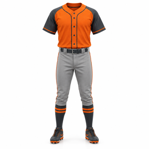 Maillot de baseball personnalisé avec nom et numéro d'équipe, imprimé par transfert thermique, ensemble uniforme de baseball et softball doux au toucher pour les matchs - Product Image 5