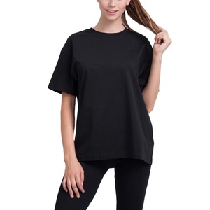 Logo personnalisé imprimé 100% coton femmes t-shirt grande taille dames décontracté été courte longueur solide motif prix de gros BD - Product Image 1