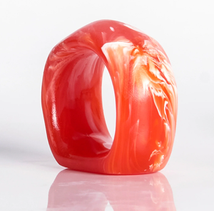 แหวนรองผ้าเช็ดปากเรซิ่นอีพ็อกซี่ ดีไซน์สวยงาม คุณภาพดี สีฟ้า สีแดง สีเหลือง สำหรับงานแต่งงาน งานเลี้ยงอาหารค่ำ - Product Image 4