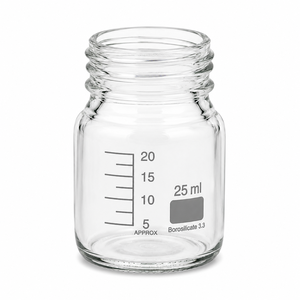 Botella de Reactivo de Vidrio Borosilicato 3.3 de 25 ml, Boca Estrecha, Pared Gruesa, Botellas de Vidrio Químico para Suministros de Laboratorio - Product Image 4