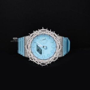 Luxury Iced Out Moissanite Diamond Watch Ice Blue Dial Silicon Strap Waterproof Sport Hip Hop Mens Custom Everyday WristWatch - Product Image 5