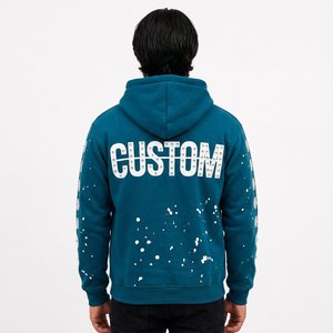 Fabricante de Sudaderas Personalizadas para Hombre, Sudadera con Capucha de Algodón con Estampado en Relieve, Hombros Caídos, Marca Propia, Venta al por Mayor en EE. UU. - Product Image 3