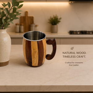 Taza de Café/Té de Madera de Palisandro Indio Hecha a Mano, de Lujo Premium, para Comedor, Cocina, Decoración del Hogar, Regalo, Colección - Product Image 2