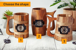 Tasses à bière en bois de haute qualité tasse en bois avec poignée pour thé café vin et bière pour cadeaux d'affaires prix de gros par Tayyab Inde - Product Image 2