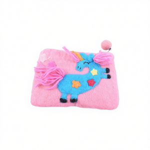 <b>Unicorn</b> Horse Felt Coin <b>Purse</b> - Product Image 1