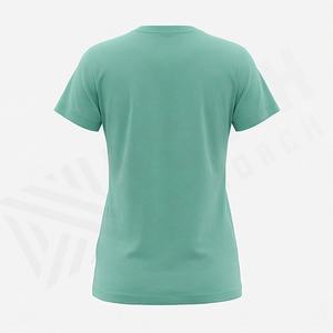 T-shirts décontractés tendance pour femmes, vente en gros, logo personnalisé, tissu en toile respirant, manches courtes, col rond, style tendance, design moderne - Product Image 2