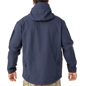Men's Casual Winter <b>Work</b> Wear Hooded Zip-Up Softshell <b>Jacket</b> Custom Design Windproof Waterproof <b>Canvas</b> OEM Service - Product Image 2