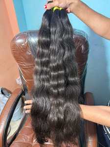 Lots de Cheveux Humains Indiens Vierges Bruts 100% Naturels en Gros, Extensions de Cheveux Remy Non Traités à Cuticules Alignées Provenant d'un Fournisseur Indien - Product Image 4