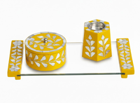 Brûleur d'encens arabe Bakhoor et boîte de rangement avec plateau en acrylique – Idéal pour offrir, servir lors du Ramadan et de l'Aïd – Vente en gros