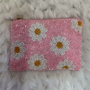 Monedero de cuentas con diseño de corona de reina, hecho a mano en India, para monedas, maquillaje, tarjetas de crédito y tarjetas de regalo, para mujeres y niñas - Product Image 1