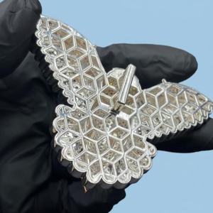 Colgante de Búho Volador de Lujo, Estilo Hip Hop, Plata 925, con Incrustaciones de Diamantes, Joyería Espiritual de Animales, Colgante de Búho Águila - Product Image 6