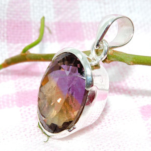 Plata de Ley 925, colgante de piedras preciosas, colgante hecho a mano, colgante de mujer, colgante de diseñador de joyería ametrina, regalo para ella - Product Image 2