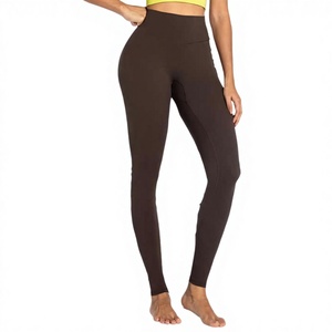Leggings Deportivos Transpirables para Mujer, Cintura Media, Color Sólido, Tejido de Punto Ecológico, Secado Rápido, para Yoga y Fitness - Product Image 2