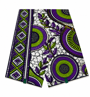 Último Modelo, Tela Africana de Batik Orgánico Tejido de Alta Calidad, 100% Algodón, con Estampado Brillante, para Vestidos Capulana