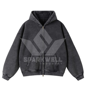 Sweat à capuche oversize en coton rouge pour homme, pull décontracté en molleton avec logo imprimé sur le devant, style automne - Product Image 4