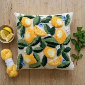 Funda de Cojín Cuadrada con Bordado de Plantas de Limón, Estilo Bohemio, Decoración del Hogar, Funda de Almohada, Mezcla de Algodón, Poliéster y Lino - Product Image 6