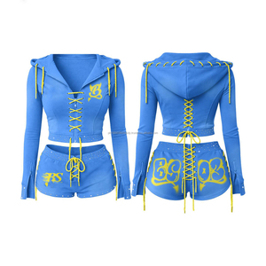 Conjunto de Sudadera con Capucha y Pantalones Deportivos de Verano Personalizados para Hombre y Mujer, 100% Algodón, Estilo Urbano, Talla Grande, Diseño Sólido - Product Image 1