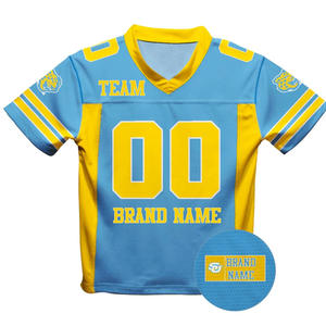 High Quality Drop Shoulder Soccer Jersey Polyester Mesh American Football Jersey Sublimation Mesh Boxy Cropped Rugby Jersey - Product Image 4