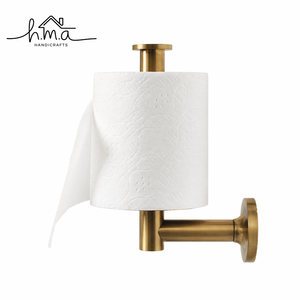 Brass Wall Mounted Toilet <b>Paper</b> Holder Antique Gold Finish Decorative Bow Shape Ribbon Design Elegant Bathroom <b>Tissue</b> Roll - Product Image 6