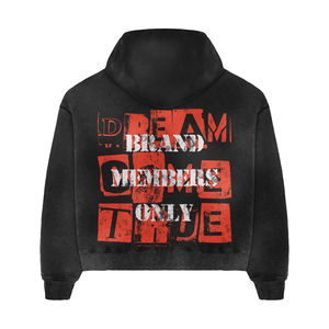 Chándal con Estampado Puff de Hip Hop para Hombre |   Conjunto de Sudadera con Cremallera Negra y Pantalones Acampanados |   Ropa Urbana Premium OEM - Product Image 3