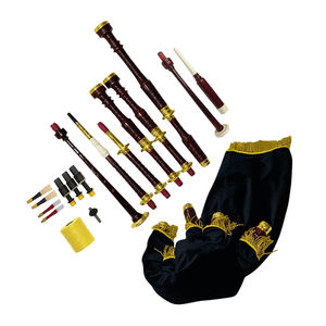 Bagpipe classique Royal Stewart en tartan avec détails en bois de rose brun, parfait pour les débutants, excellente bagpipe des Highlands - Product Image 2