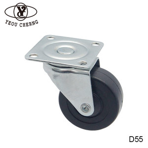 Faible MOQ, roulettes pivotantes TPR de 50 mm D55 pour bureaux et chaises mobiles - Product Image 1