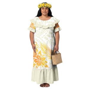 Vestido de Fiesta para Mujer, Estilo Cola de Pez, en Oferta, Talla Grande, Manga Corta, Estilo Aloha, Ropa Samoana, Vestido Tribal Polinesio Personalizado - Product Image 3