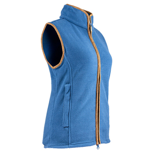 Unisex Full Zip Fleece <b>Gilet</b> Vest Wind Resistant Collarless <b>Thermal</b> Waistcoat with Zippered Pockets for Fall Winter - Product Image 5