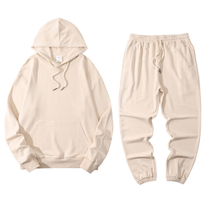 Custom <b>Men's</b> Winter Hoodies Sets Embroidery Unisex Blank Logo Printing Sublimation <b>Pullover</b> Sweat Suit Tracksuit 100% Cotton - Product Image 5
