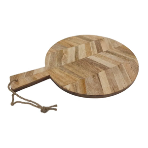 Vente en gros de blocs à découper ronds de haute qualité, blocs à fromage en bois antidérapants, fournisseur d'artisanat en bois, planche à découper en bois d'acacia - Product Image 1