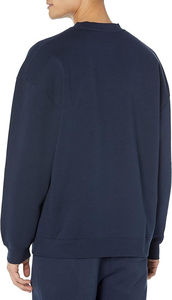 Sweat-shirt à col rond surdimensionné pour homme en grandes tailles, saison automne, motif uni, matière polyester/coton - Product Image 4