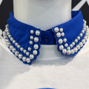 เสื้อยืดเชนิลล์สีขาว Zeta Phi Beta สำหรับผู้หญิง ปักลายตราสัญลักษณ์สมาคมนักศึกษาหญิงภาษากรีก เสื้อยืดลำลอง - Product Image 3