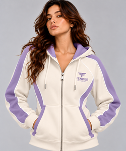 <b>Women's</b> Custom <b>Fleece</b> Zip Up Hoodie Full Zip Hooded Sweatshirt Contrast Stripe Athleisure Jacket Casual Streetwear <b>Top</b> <b>for</b> <b>Women</b> - Product Image 1