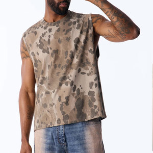 Custom Sublimation Solid Printed Knitted Sleeveless Loose Fit Plus Size Breathable Anti-Pilling Quick Dry Sporty Gym Tank <b>Top</b> - Product Image 4