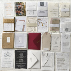 Luxury Deckle Edge <b>Paper</b> with Foil Printing for Wedding InvitationsCertificates Stationery andPremium Events - Product Image 2