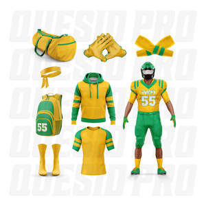 Uniforme de Fútbol Americano Personalizado al por Mayor, Transpirable, de Spandex y Poliéster, para Hombre, Paquete de Uniformes, Entrenamiento, Deportes de Equipo, Ligero - Product Image 2