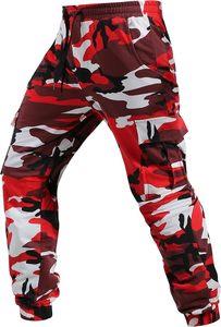 Pantalon de jogging décontracté pour homme, imprimé camouflage, taille élastique avec cordon de serrage, poches cargo, style printemps, en polyester mi-lourd - Product Image 3