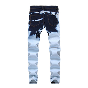Jean en denim droit pour homme de haute qualité, nouveau style par Twin City, style hip-hop motard, respirant, style urbain, léger, taille ample - Product Image 2