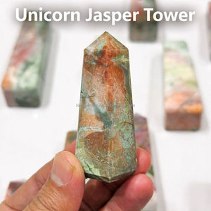 Torre de Cristal de Jaspe Unicornio Natural, Obelisco de Piedra Preciosa Pulida, Piedra Curativa para Reiki, Meditación y Decoración del Hogar - Product Image 6