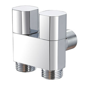 <span class=keywords><strong>Robinet</strong></span> moderne 1 entrée 2 sorties en laiton et cuivre massif avec arrêt automatique, double sortie universelle pour cuisine, extérieur, hôtel et salle de bain - Product Image 5