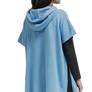 2025 Trending <b>Womens</b> Loose <b>Sweatshirts</b> Casual <b>Long</b> Sleeve Crewneck Pullover Tops Hooded with Front Logo Factory Wholesale Rate - Product Image 3