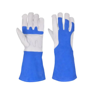 Guantes de Seguridad de Cuero Vacuno Color Dorado, Resistentes al Fuego, con Protección Lateral de Cuero Dividido, Equipo de Protección Personal para Soldadores - Product Image 2