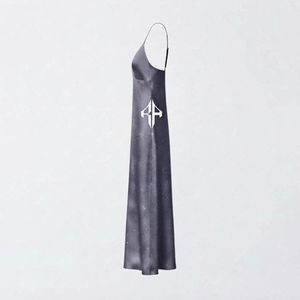 New <b>Top</b> Trending Spaghetti Strap Maxi <b>Dress</b> Heat Transfer Printing Cross Back Solid Color 100% Polyester Straight Hem for Women - Product Image 5