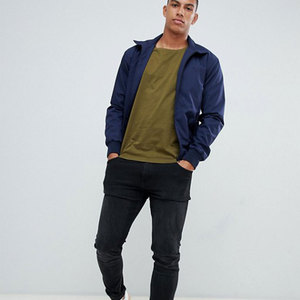 Camiseta de Manga Larga para Hombre, Cuello Redondo, Color Verde Oliva Sólido, Corte Ajustado, Informal, Tejido de Punto, Algodón - Product Image 1