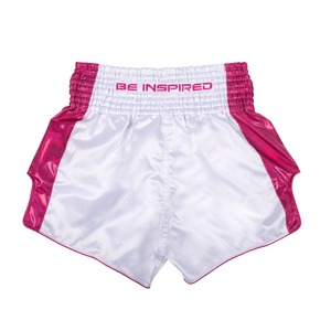 Shorts de Muay Thai Fairtex Rose en Tissu Satin Premium avec Logo Brodé pour Femmes, Ceinture Élastique à 6 Bandes Extensible pour Kickboxing - Product Image 2