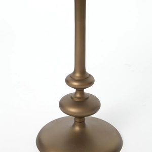 Refined Round <b>Bar</b> <b>Table</b> Elegant Curved Pedestal Base Antique Finish Space Saving Design Sturdy Build for Sophisticated Interiors - Product Image 5