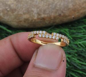 925 Sterling Silver Bezel Setting <b>Turquoise</b> <b>Ring</b> Brilliant Cut Handmade Classic Women's Wedding Party <b>Gold</b> Plated Dainty <b>Ring</b> - Product Image 1