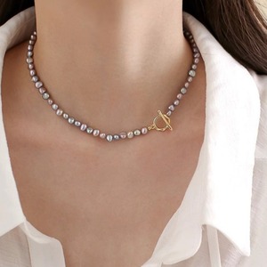 Collar de Perlas Barrocas de Agua Dulce Naturales, Diseño Simple y Moderno para la Clavícula, Fresco, Dulce y Elegante - Product Image 2